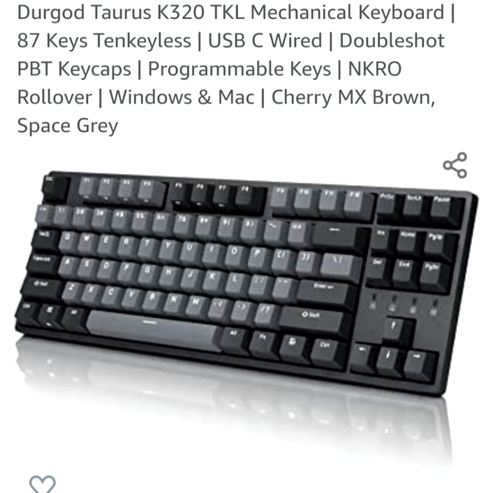Durgod Taurus K320 TKL Mechanical Keyboard D4:8:622